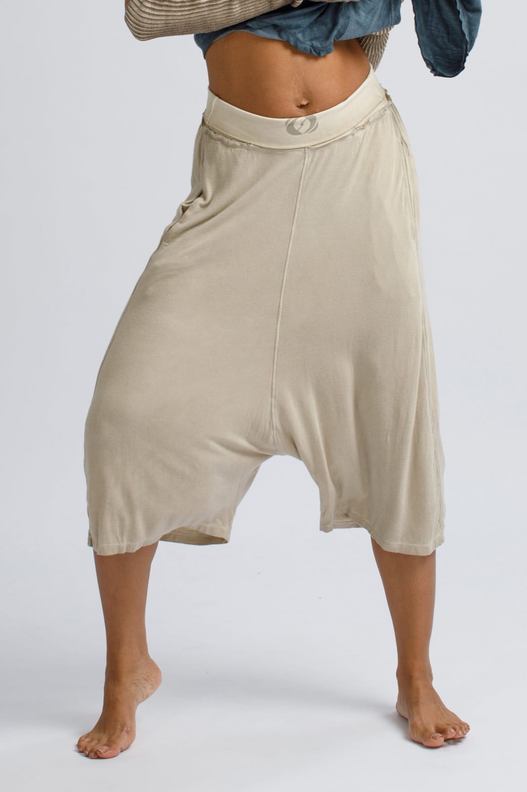 Superwide Ankle Pants in Angora by Salsation Wear