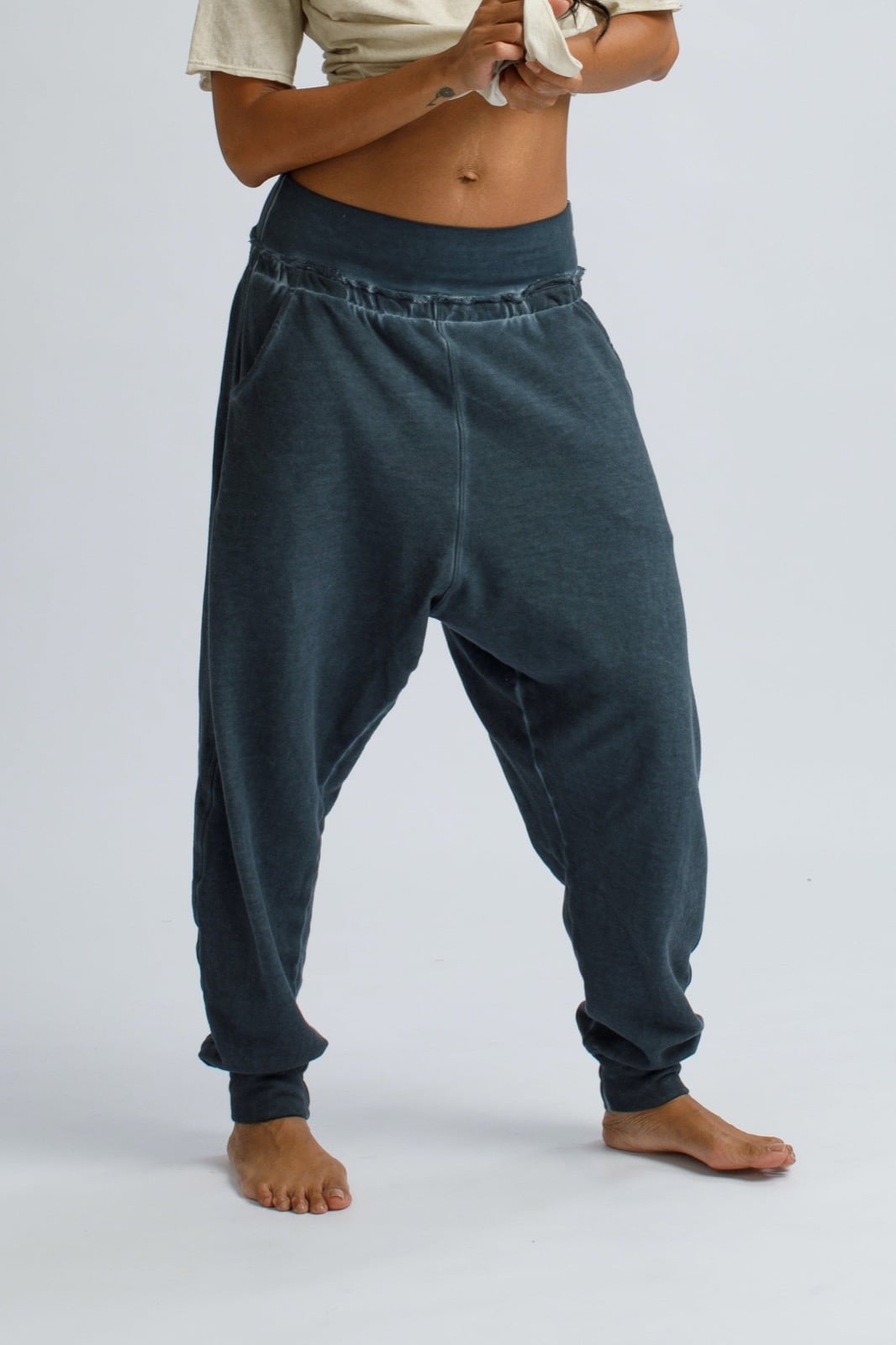 Salsation Wear Polso Pants in the Blue Denim colorway